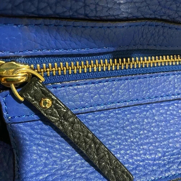 Kate spade blue white pebbled leather satchel handbag - Picture 7 of 15